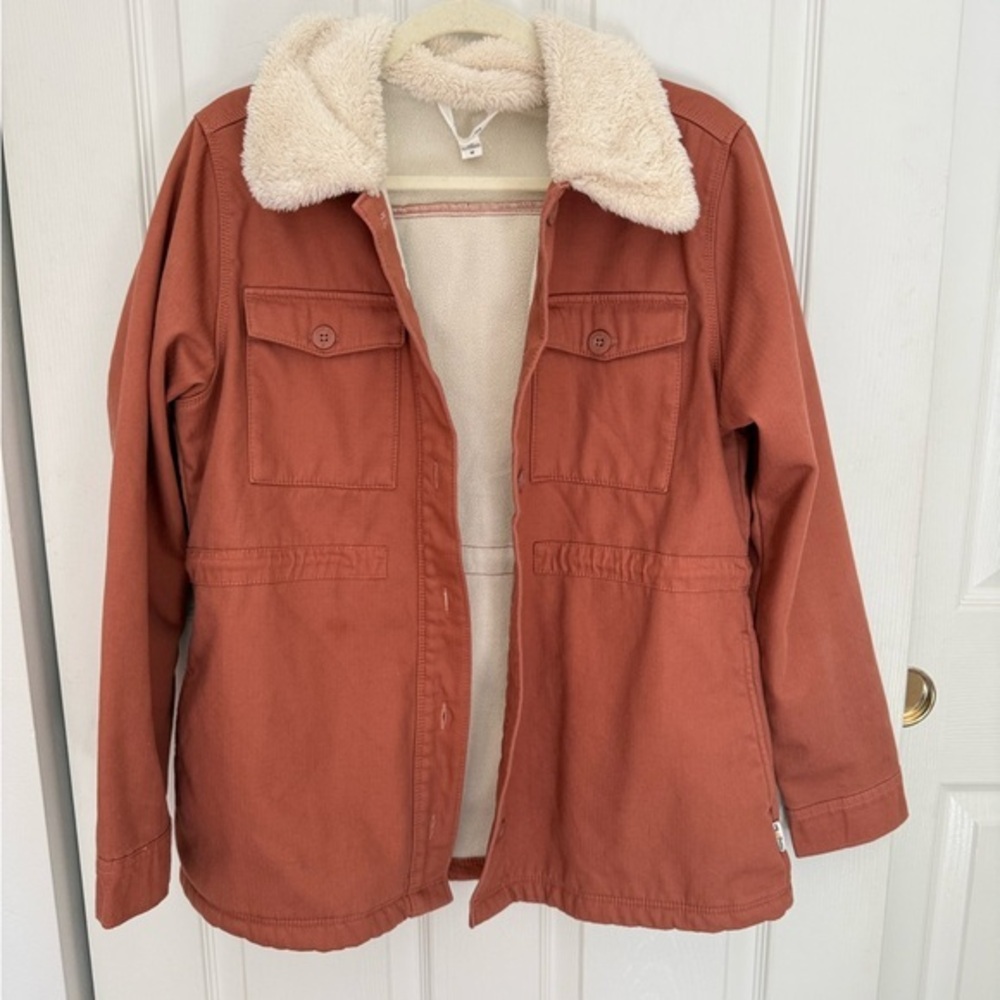 Terracotta Jacket with Soft White Lining